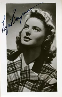 Ingrid Bergman autograph