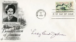 Lady Bird Johnson autograph