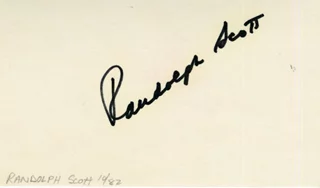 Randolph Scott autograph