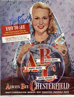 Virginia Mayo autograph