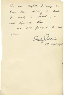 Stanley Baldwin autograph