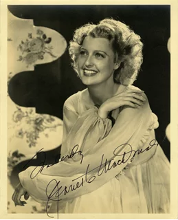Jeanette MacDonald autograph
