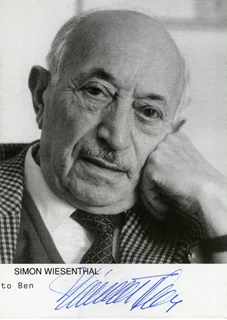 Simon Wiesenthal autograph