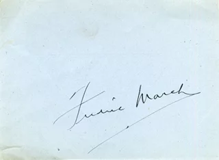 Fredric March autograph