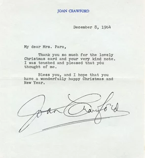 Joan Crawford autograph
