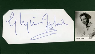 Glynis Johns autograph