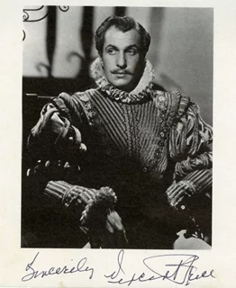 Vincent Price autograph