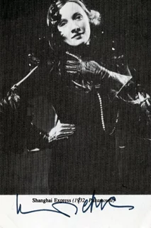 Marlene Dietrich autograph