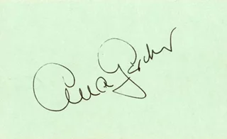 Ava Gardner autograph