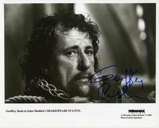 Geoffrey Rush autograph