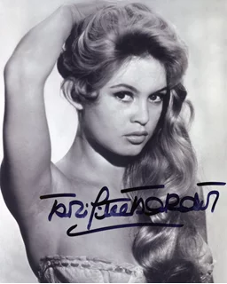 Brigitte Bardot autograph