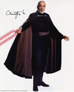 Christopher Lee autograph
