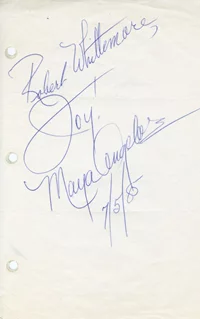 Maya Angelou autograph
