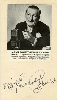 Major Edward Bowes autograph