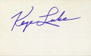 Keye Luke autograph