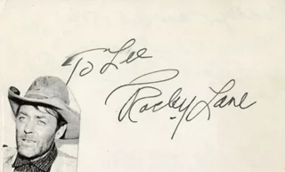 Allan 'Rocky' Lane autograph