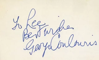 George Coulouris autograph