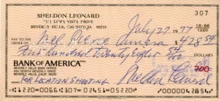 Sheldon Leonard autograph