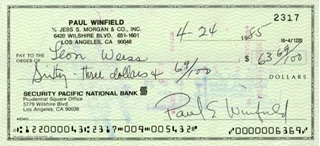 Paul Winfield autograph