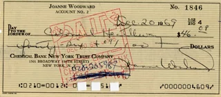 Joanne Woodward autograph