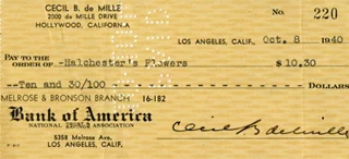 Cecil B. DeMille autograph