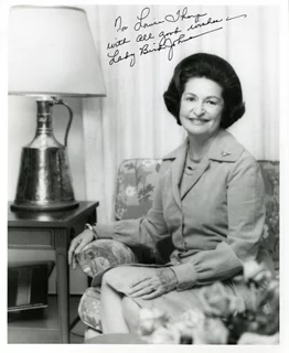 Lady Bird Johnson autograph