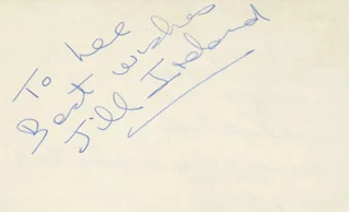 Jill Ireland autograph