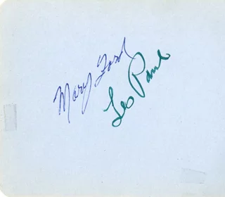 Les Paul & Mary Ford autograph