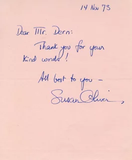 Susan Oliver autograph