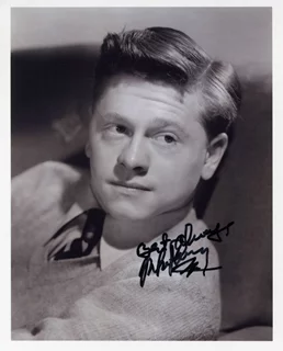 Mickey Rooney autograph