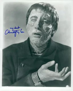 Christopher Lee autograph