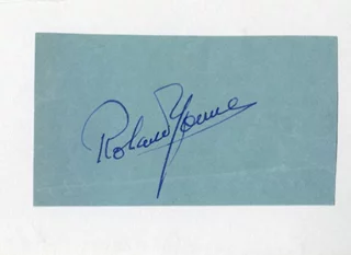 Roland Young autograph
