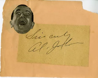 Al Jolson autograph