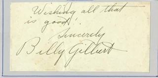Billy Gilbert autograph