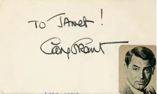 Cary Grant autograph