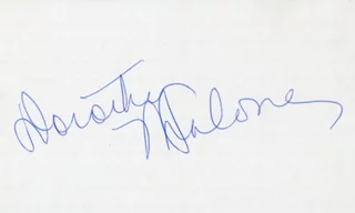 Dorothy Malone autograph