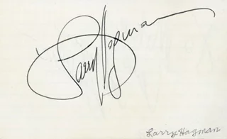 Larry Hagman autograph