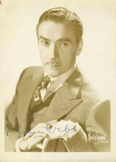 Clifton Webb autograph