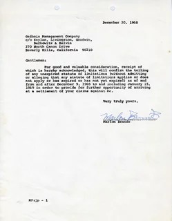 Marlon Brando autograph