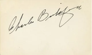 Charles Bickford autograph