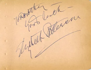 Elizabeth Patterson autograph
