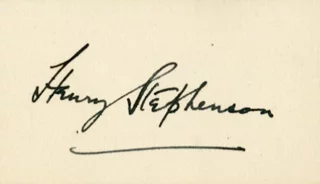 Henry Stephenson autograph
