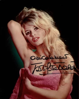 Brigitte Bardot autograph