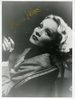 Marlene Dietrich autograph