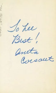 Aneta Corsaut autograph