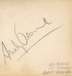 Andy Devine autograph