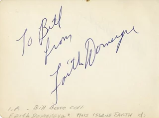 Faith Domergue autograph