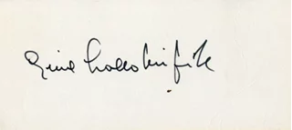 Gina Lollobrigida autograph