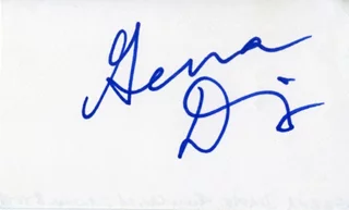 Geena Davis autograph