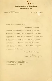 William O. Douglas autograph